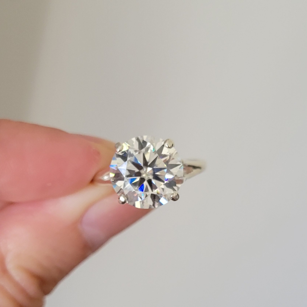 New 5ct Certified Moissanite Engagement Ring - Picture 7 of 12